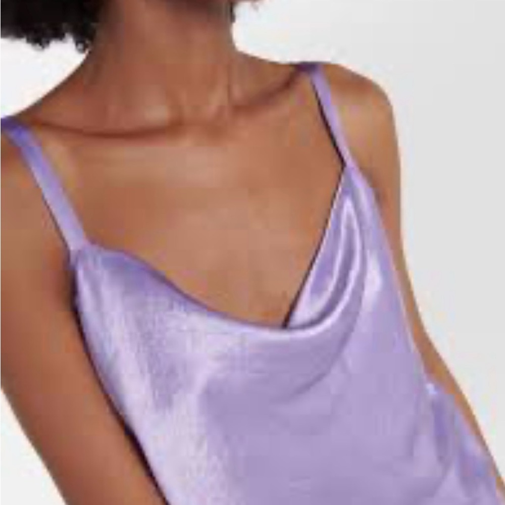 Vince purple Satin cowl neck Camisole